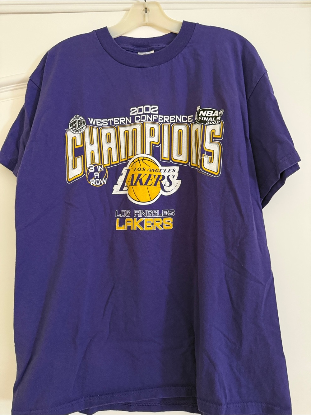 Lakers 2002 3-in-a-Row Champions T-Shirt